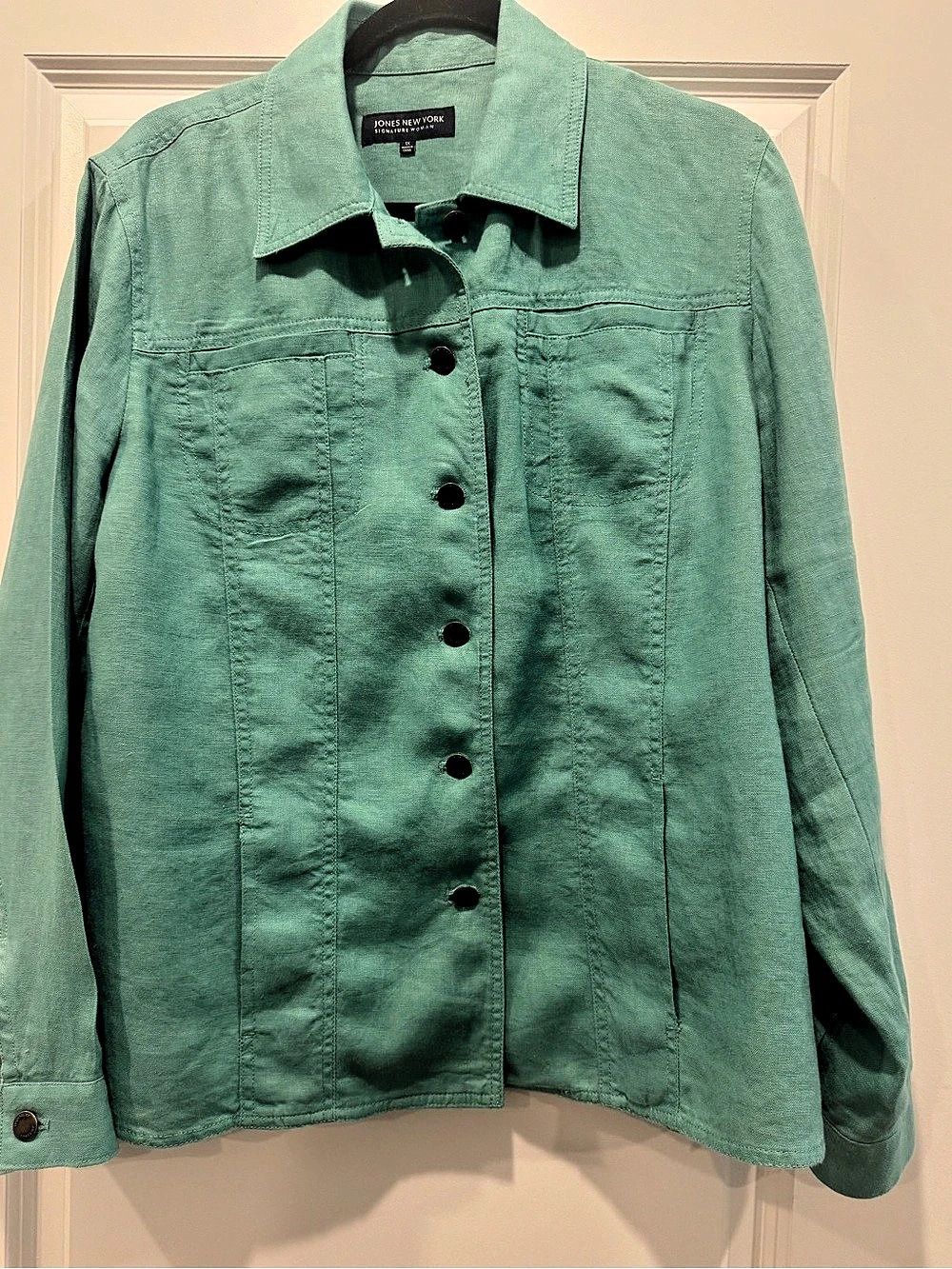 Jones New York Signature Linen Button-Front Jacket